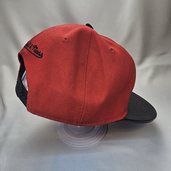 Mitchell & Ness New Jersey Devils Snapback Hat Faux Leather Bill NHL Licensed - Picture 5 of 8
